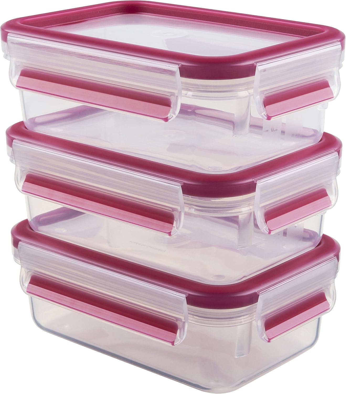 Emsa 515585 Clip per alimenti e chiusura | Set da 3 pezzi | plastica | trasparente/verde | 0,55 / 1 / 2,2 litri Contenitori per alimenti Naty Shop Lampone 0,55 L