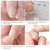 360 strisce autoadesive trasparenti per unghie, colla per unghie, strisce autoadesive bifacciali, decorazione trasparente per manicure fai da te