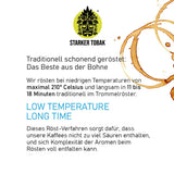 STARKER TOBAK Caffè Malabar monsonato, chicchi interi, tostato a mano - Tostatura media, India, 100% qualità arabica, adatto per caffè filtro, French Press, macchine da caffè completamente automatiche, delicato sullo stomaco - Acidità molto bassa