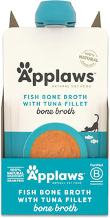 Applaws Cibo umido per gatti 100% naturale - Zuppa di lische di pesce con tonno, 12 bustine con filtro x 85 g