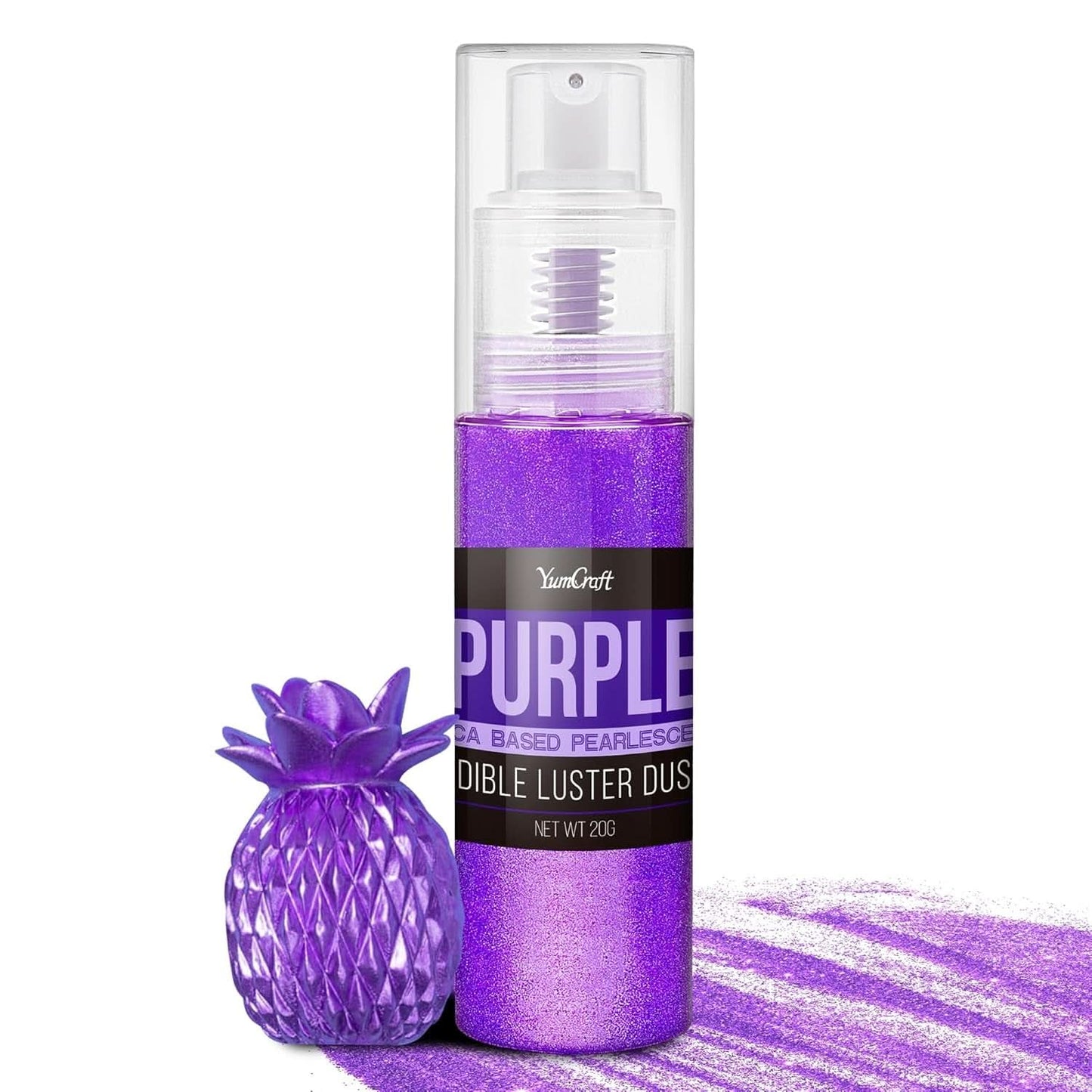 Spray commestibile glitterato, 20 grammi Naty Shop Viola