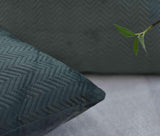 Tenda Box Cuscino Decorativo LxP 45X45 Cm Verde Jacquard "Greta" Con Design A Spina Di Pesce Facile Da Curare Chiusura Con Cerniera Imbottitura Morbida 320G - Varietà Di Colori, 2023510 Cuscini Da Viaggio Naty Shop