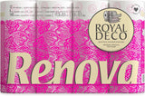 Carta igienica Renova 4 strati bianca decorata profumata - 12 rotoli roll Blanco Decorado Perfumado