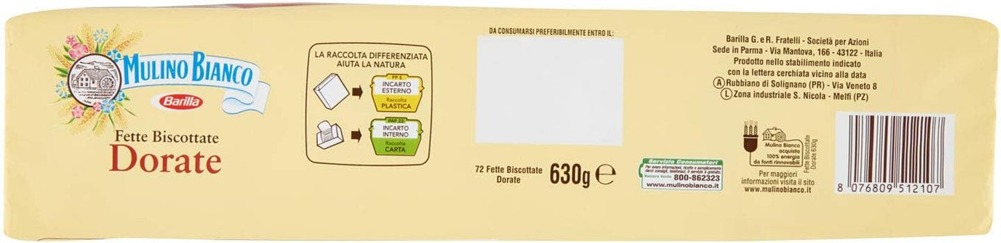 , Biscottate Grasse Dorate - 630 gr