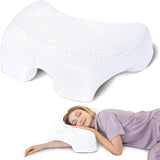 SAHEYER Cuscino per chi dorme sul fianco con braccioli, Cuscino ortopedico ergonomico, Cuscino in memory foam per collo e spalle, Cuscino per collo con bracci multi-angolo per molte posizioni di sonno (Bianco) Cuscini ortopedici cervicali Naty Shop Bianco
