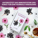 Nutra Tea Sambuco ed Echinacea, Tè per l'immunità e il raffreddore, Tè per il supporto immunitario, Lotta al freddo, 20 bustine di tè riutilizzabili, Tisana naturale