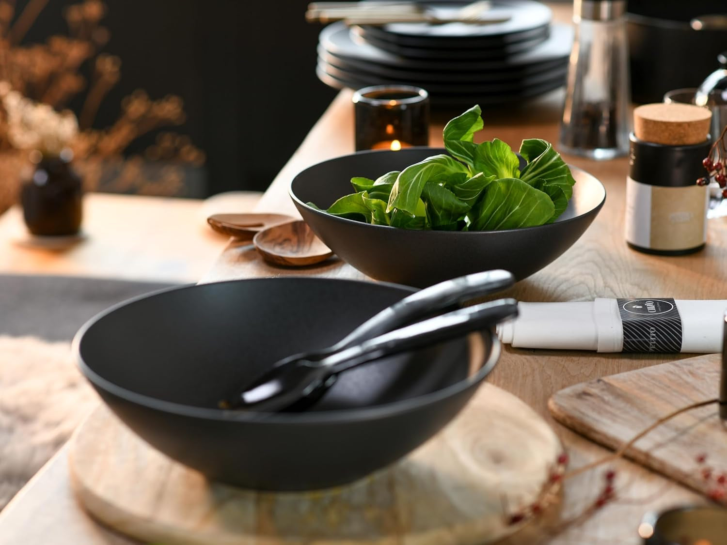 Creatable, 30007, serie Soft Touch, set di stoviglie da 2 pezzi, set da insalata in gres, lavabile in lavastoviglie e adatto al microonde, prodotto in Portogallo