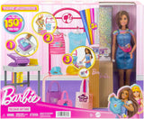 Barbie Fashion Boutique Playset - Bambola con motivi in ​​lamina, oltre 150 look originali, include 2 camicette e 5 fogli di lamina, appendiabiti e lettore di carte di credito, dai 3 anni in su, HKT78