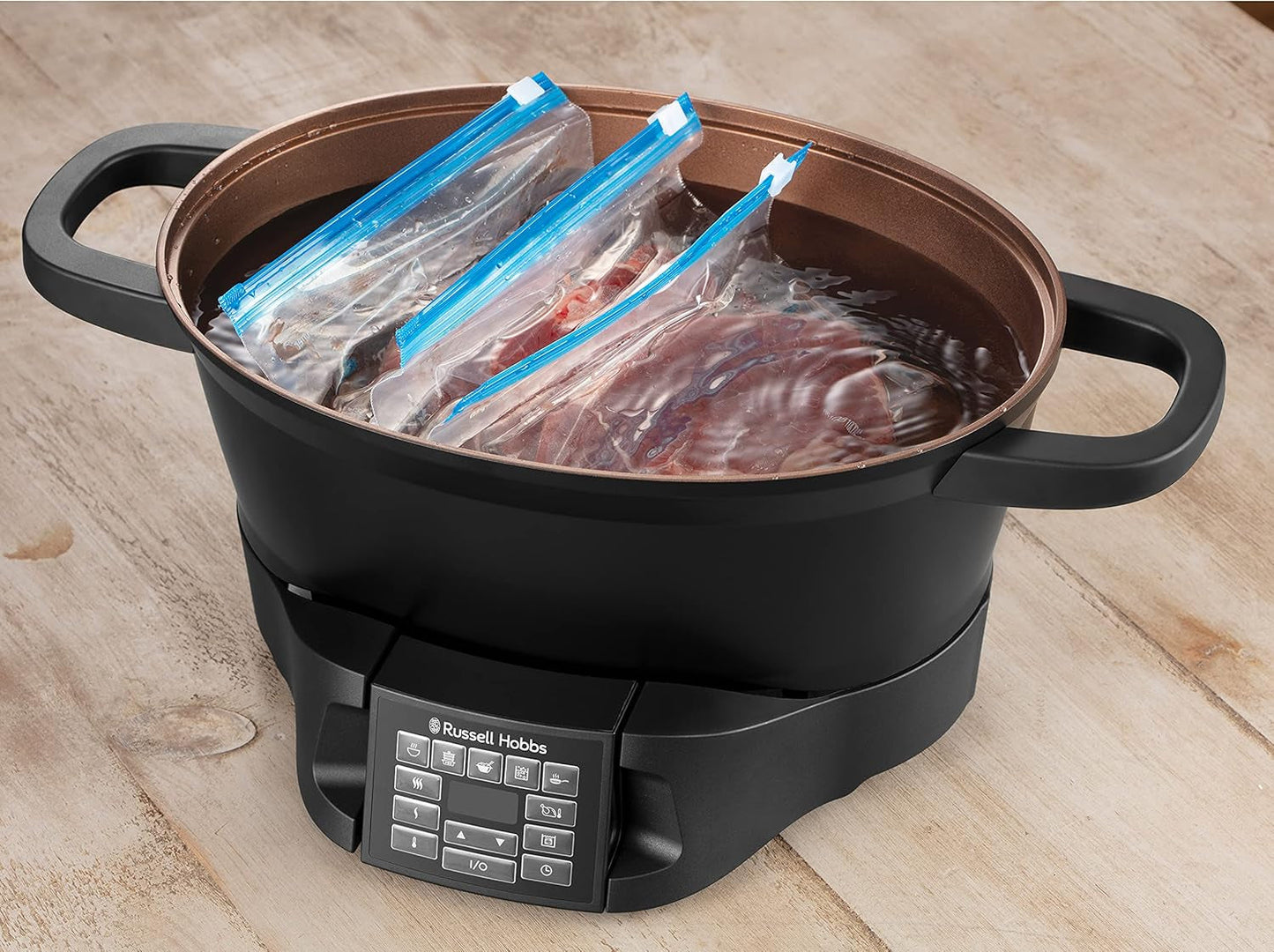 Multicooker Russell Hobbs 6,5L, display digitale, 8 funzioni di cottura Slow Cooker Naty Shop