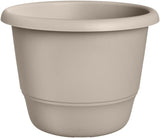 elho Amiga Round 47 - Vasi da fiori per interni ed esterni - 100% plastica riciclata - Ø 47,0 x H 35,3 cm - Beige/Beige fungo