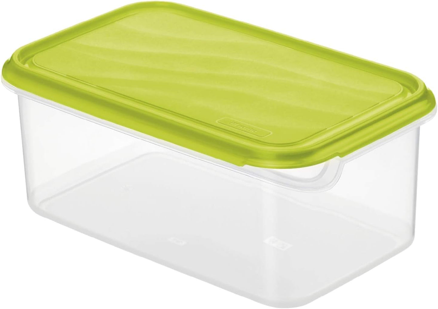 Rotho Rondo barattolo per alimenti 1,5l con coperchio, plastica senza BPA (PP), trasparente/verde, 1,5l (24,0 x 16,0 x 7,5 cm) Scatole per alimenti Naty Shop 2L
