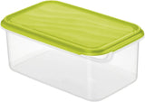 Rotho Rondo barattolo per alimenti 1,5l con coperchio, plastica senza BPA (PP), trasparente/verde, 1,5l (24,0 x 16,0 x 7,5 cm) Scatole per alimenti Naty Shop 2L