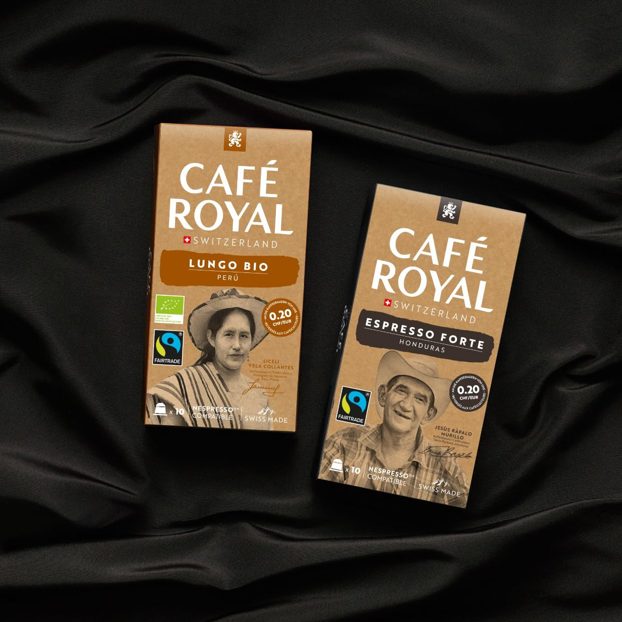 Café Royal Perù Lungo Bio – Kaffeekapseln compatibili Nespresso®, 100% Arabica del Perù, cremoso, Intensità 5/12, Fairtrade, 100 Capsule