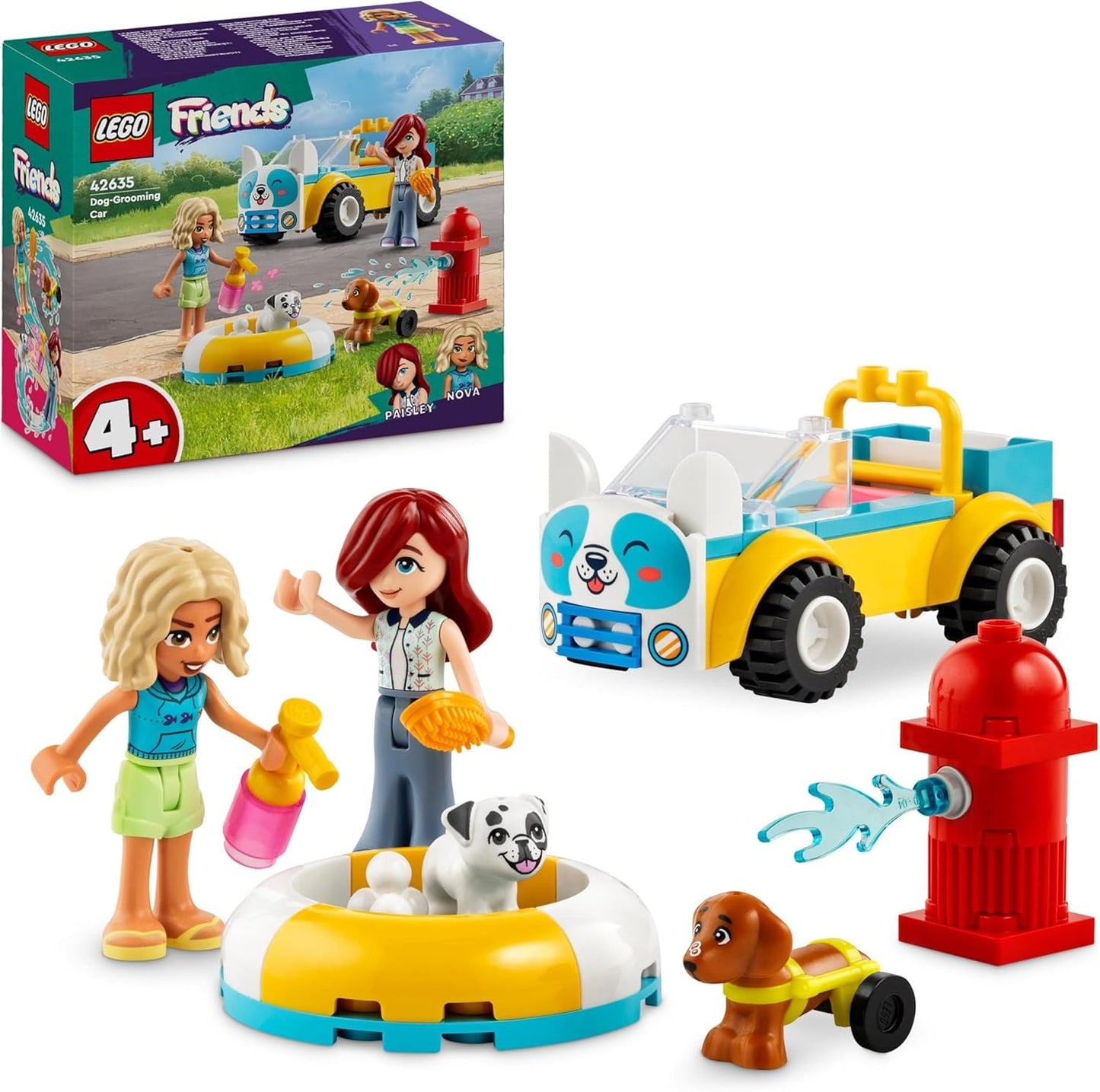LEGO Friends Sala mobile per la toelettatura dei cani, set da gioco con veicoli per animali, 2 personaggi e 2 cani, giocattolo per bambini per ragazze e ragazzi di 4 anni, set per la toelettatura dei cani 42635 Set da costruzione Besuche den LEGO-Store Titolo predefinito