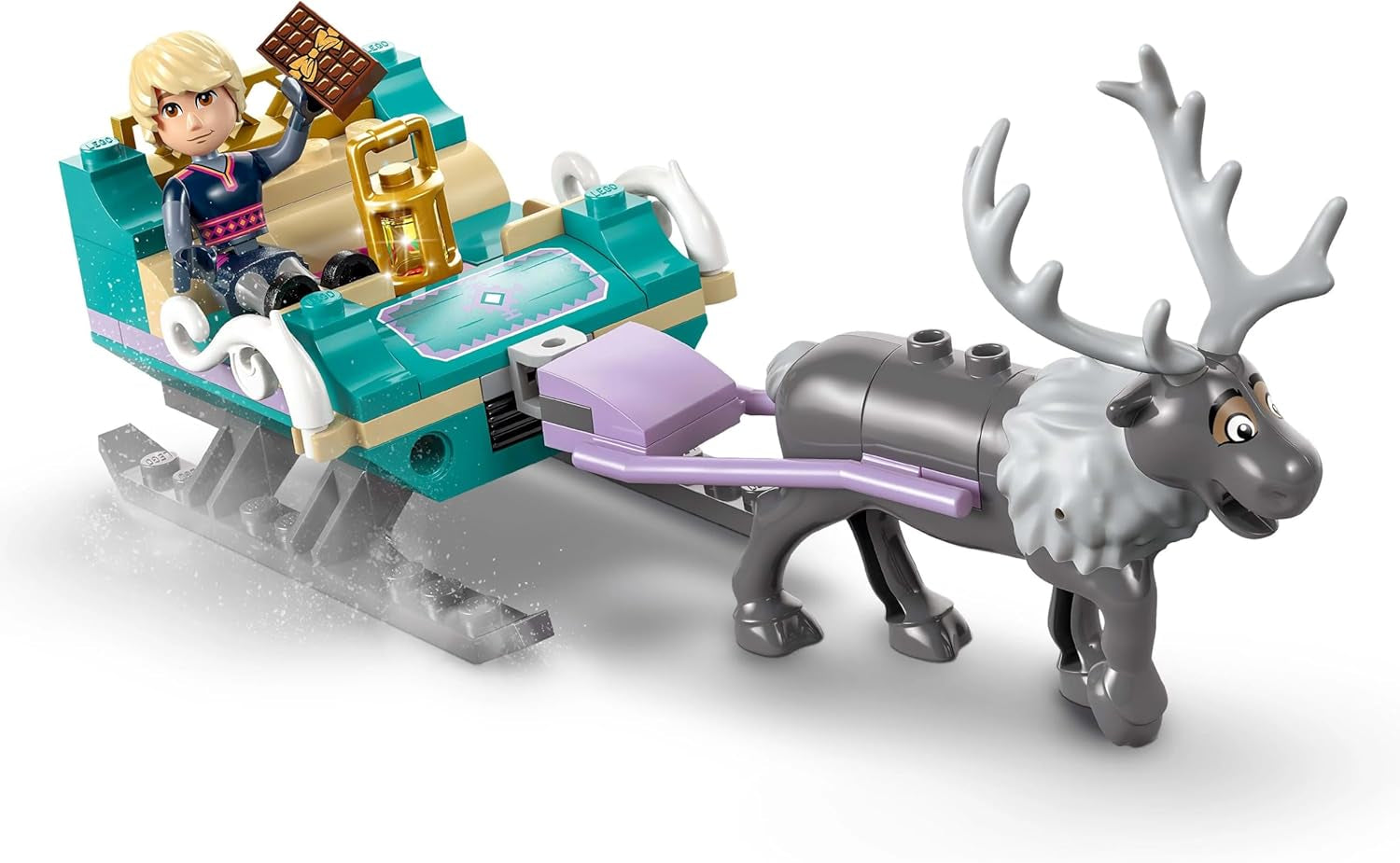 LEGO® Disney Frozen: Avventura sulla slitta di Anna, set da gioco costruibile e fantasy, supporto di cioccolato con mini bambole Anna, Kristoff, Olaf e Sven, principessa giocattolo per ragazze dai 4 anni 43256 Set da costruzione Besuche den LEGO-Store