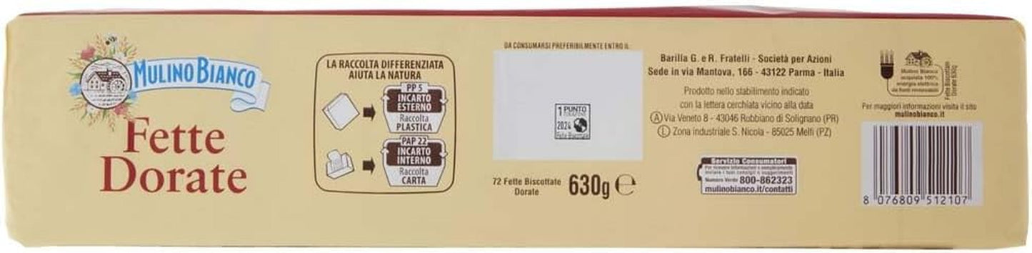 , Biscottate Grasse Dorate - 630 gr