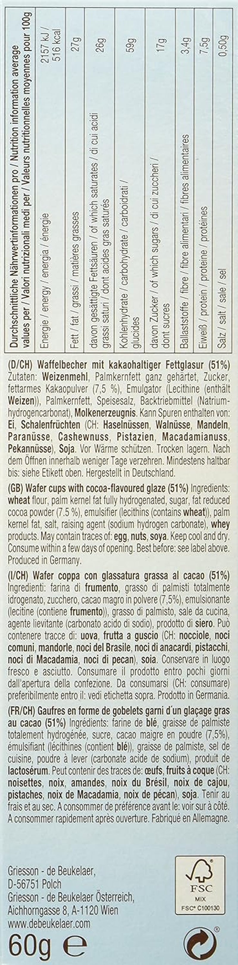 Debeukelaer Decor on Ice - Confezione di waffle, confezione da 12 (12 x 60 g)