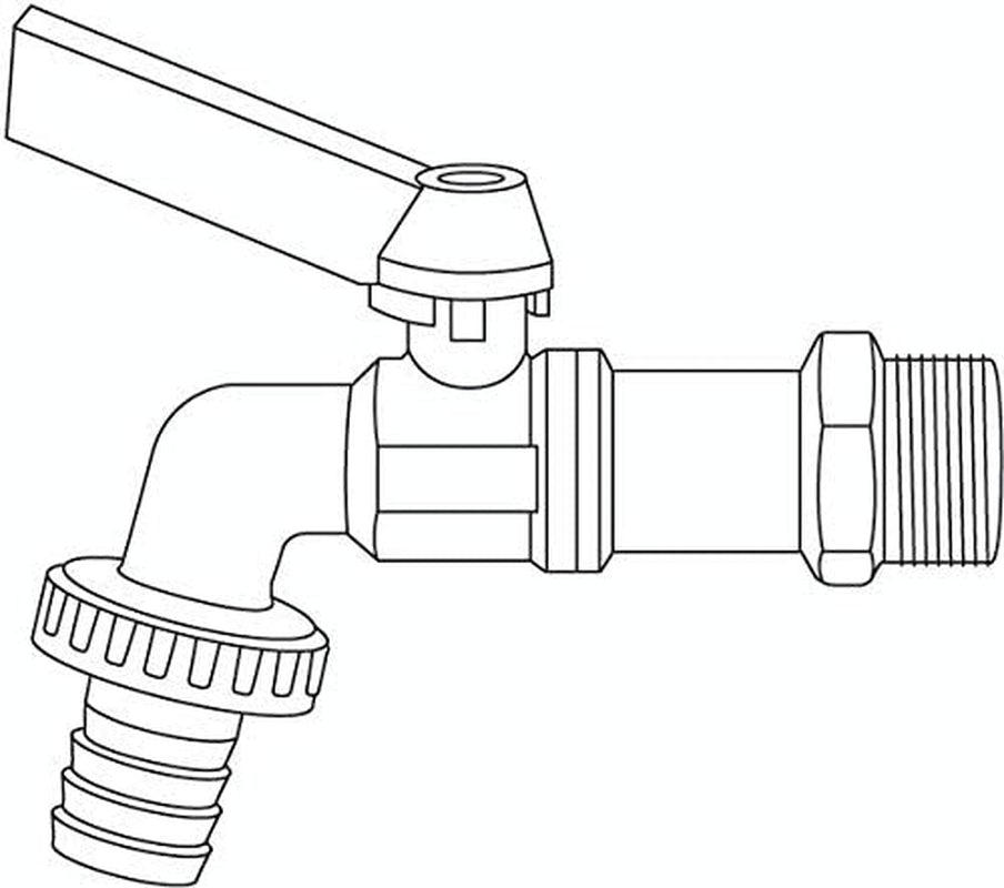 Valvola a sfera Gardena: valvola per interni ed esterni, filettatura da 33,3 mm (G 1 pollice), per tubi da 19 mm (3/4 pollici) (7333-20)