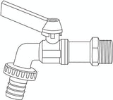 Valvola a sfera Gardena: valvola per interni ed esterni, filettatura da 33,3 mm (G 1 pollice), per tubi da 19 mm (3/4 pollici) (7333-20)