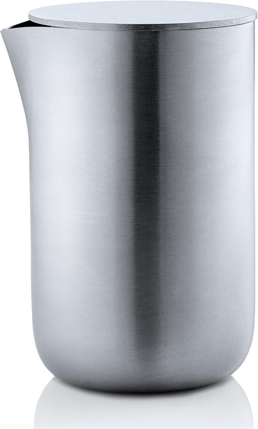 blomus -BASIC- Sifone in acciaio inossidabile opaco con coperchio, capacità 120 ml, elegante tazza per il latte, lavabile in lavastoviglie (H / L / A: 8,3 x 6,1 x 5,7 cm, acciaio inossidabile, 63618)