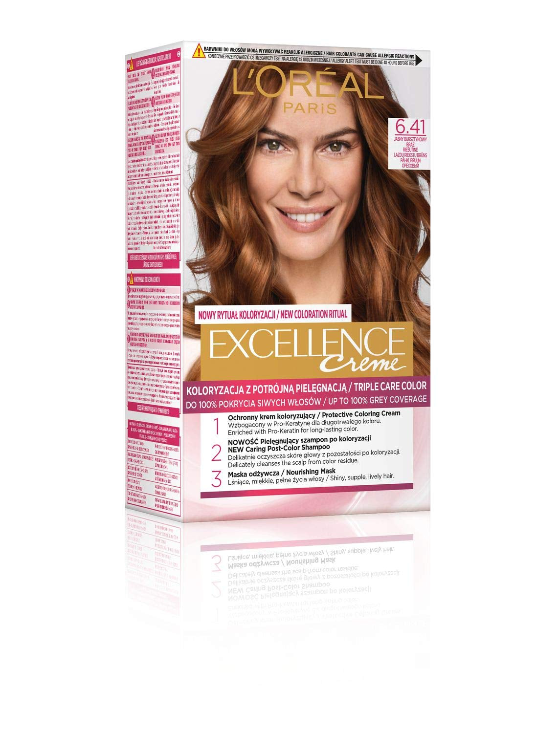 Tintura per capelli L'Oréal Paris Excellence 6.41 - Bronzo Ambrato Chiaro Naty Shop Tintura per capelli 6.41 Bronzo Ambrato Chiaro