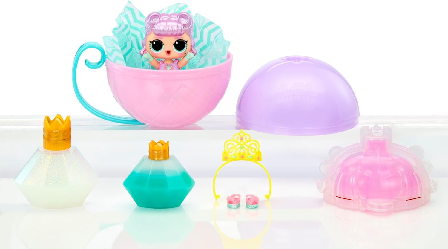LOL Sorpresa! Princess Tots - Include 1 bambola, confezione corazzata, 2 colori per creare un abito da principessa, 8 bambole da collezionare