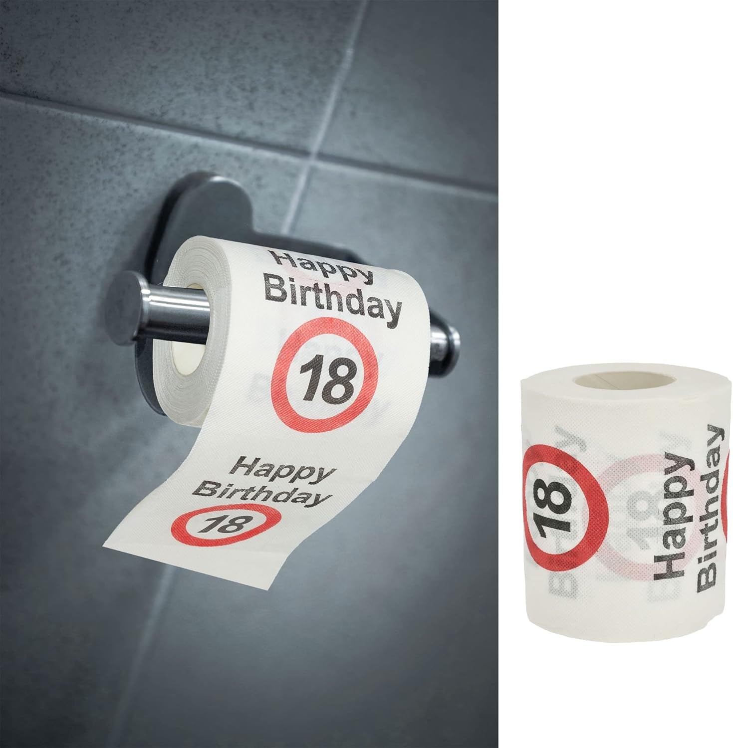 Set 4 carte igieniche "Buon 40° compleanno" │40° compleanno 24 metri 2 tessuti 180Gr/Qm │ Carta igienica motivo carta igienica (4 X carta igienica 40)