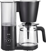 ZWILLING ENFINIGY Macchina per caffè espresso con filtro con caraffa in vetro da 1,5 litri, Macchina per caffè espresso con caldaia in acciaio inossidabile, Funzione fioritura e decalcificazione intelligente, Plastica, Argento