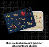 Die Drei??? Bambini - Puzzle del crimine - Attenzione, mostro marino Da KOSMOS 680664, 150 pezzi, Si illumina al buio, Lettura, enigmi, soluzione di enigmi, puzzle da detective per bambini dai 7 anni in su Puzzle Naty Shop
