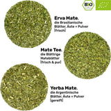 Set da tè Mate Bio ● 3 assortimenti di Mate + Tazza Mate in acciaio inossidabile a doppia parete + Bombilla + Istruzioni per la preparazione (Nero)