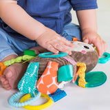 Bright Starts Passeggino Giocattolo Bradipo - con sonaglio, specchietto e anelli di etichetta Giocattoli per bambini Naty Shop