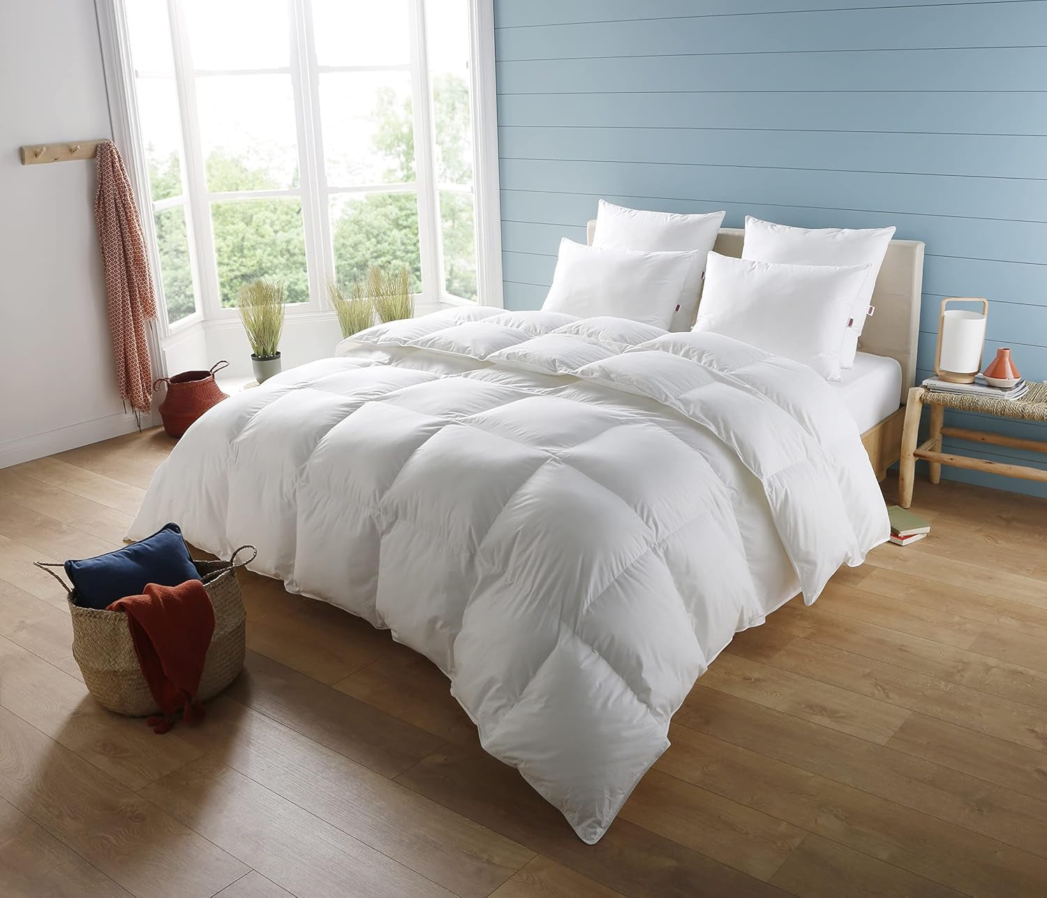 Coperta, Percalle, Cotone Premium, Temperata, 140 X 200 Cm, Per letto singolo, Coperta a forma di nuvola, Anti-morso e gonfiabile, Lavabile in lavatrice a 40 °C Piumini e trapunte Naty Shop 140/200