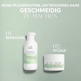 Wella Professionals Elements - cura naturale per capelli secchi e danneggiati e cuoio capelluto sensibile - balsamo senza risciacquo, maschera e spray con antiossidanti ed essenza di oliva Naty Shop Hair Mask