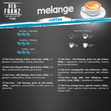 Caffè Der-Franz Melange, intensità 3/5, 100% Arabica, chicchi di caffè interi, 4 x 1000 g