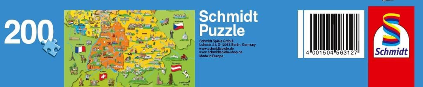 Mappa della Germania con immagini (puzzle per bambini) Puzzle Naty Shop