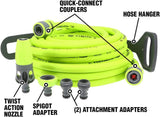 Set tubo da giardino a collegamento rapido, 1/2 pollice x 50 piedi, resistente, leggero, sicuro per l'acqua potabile - hfzg12050qn