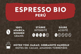 Café Royal Bio Espresso Perù – 100% Arabica Kaffeebohnen, aroma intenso, dunkle Röstung, Stärke 4/5, Bio & Fairtrade, 500 g ganze Bohnen