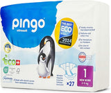 Pannolini biologici taglia 1 neonato (2-5 kg), 1 busta con 27 pannolini