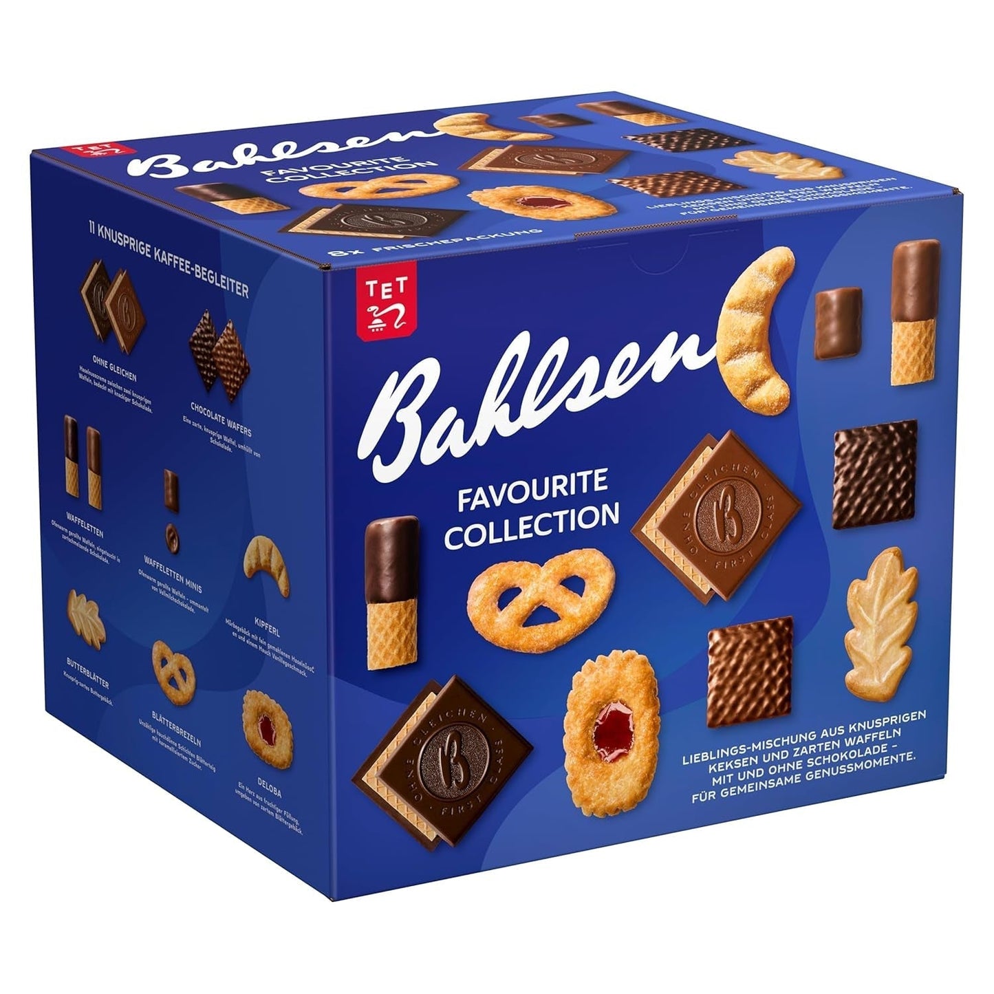 Bahlsen Favorite Collection XL 1 confezione di pasta croccante e mix di wafer con cioccolato al latte e fondente (8 x 227 g/ 1816 g)