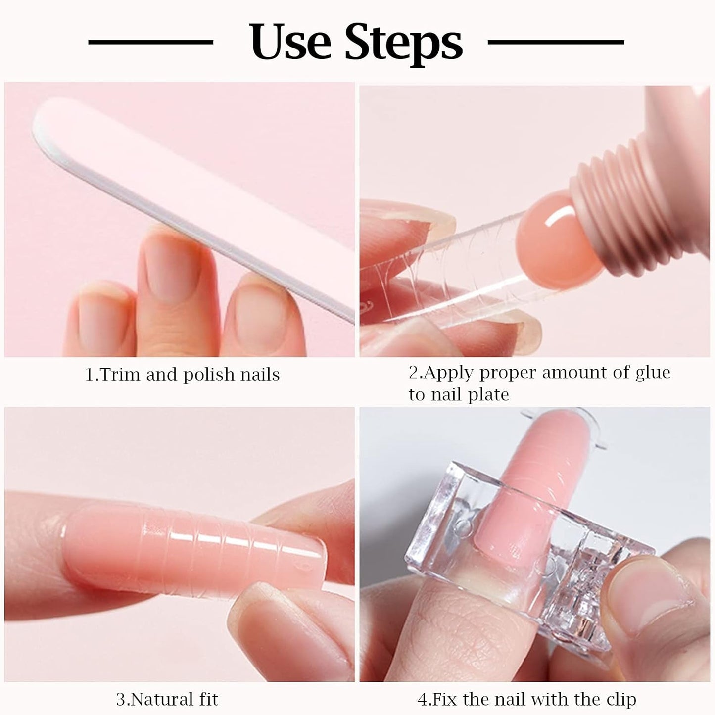 Clip per unghie, clip per manicure, clip per unghie trasparenti, clip in polygel trasparente, estensioni per unghie a costruzione rapida, assistente gel, 10 pezzi