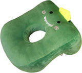 Cuscino per dormire da ufficio in cotone memory, carino per il foro dell'orecchio, morbido cuscino per dormire, per dormire sul lato, per donne, ragazze, bambini (gattino grigio) Cuscini ortopedici cervicali Naty Shop Dinosauri (verde)