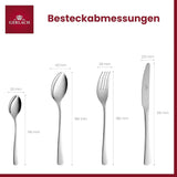 Gerlach 1760 Tunea Set, Posate Acciaio Inox, 24 pz, 6 Persone Cucina Naty Shop