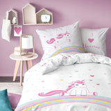 Biancheria da letto per bambine, Unicorno, biancheria da letto in cotone - bambini Naty Shop Unicorno
