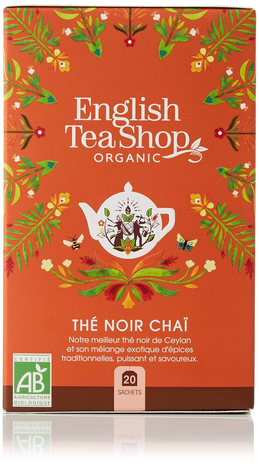 ETS - Tè nero Chai, Naturland BIO, 20 bustine di tè (confezione da 2)