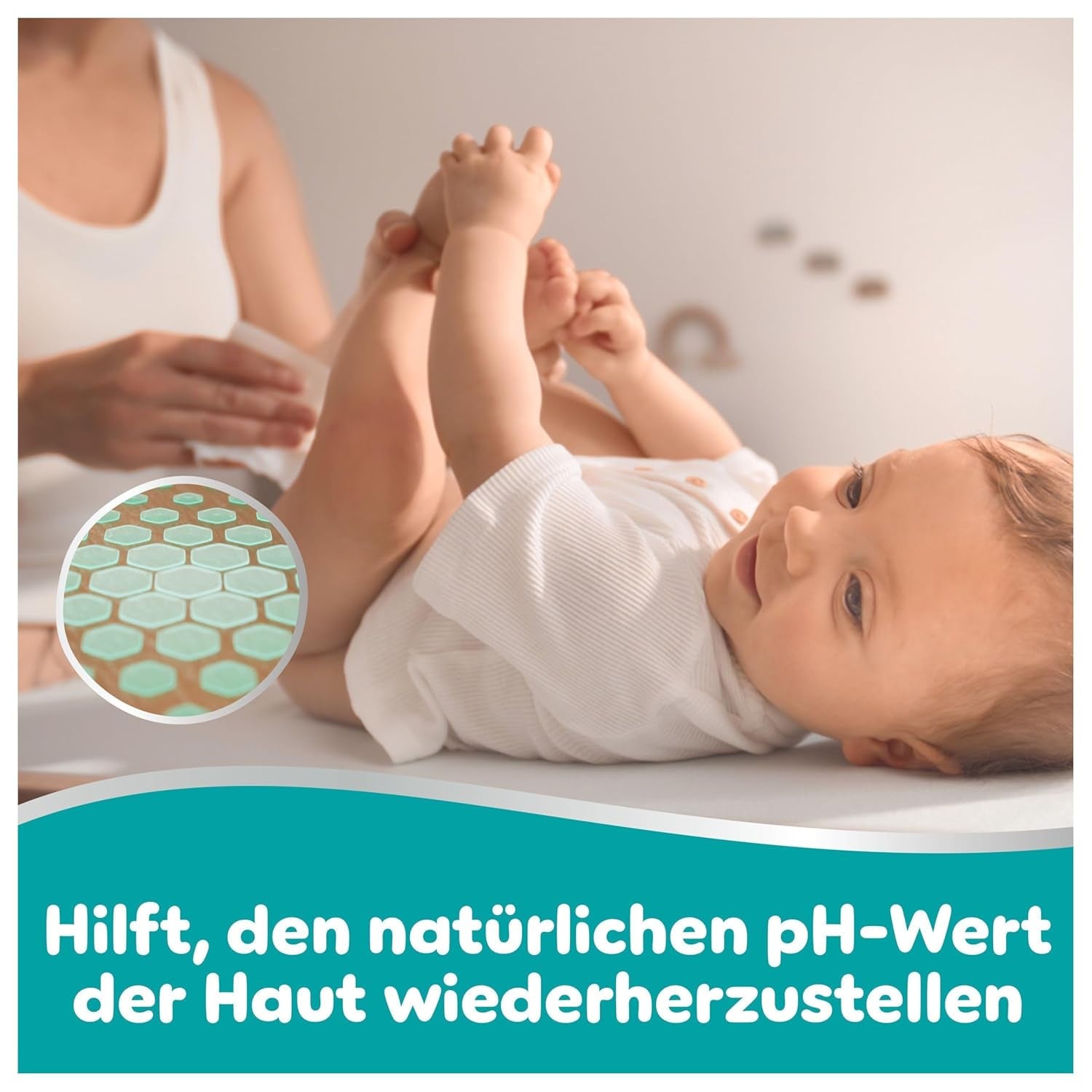 Salviette per neonati Pampers 99% acqua, 12 confezioni da 60 salviette ciascuna = 720 salviette per neonati, lozione leggera 99% acqua