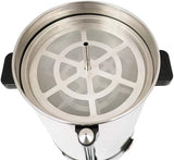 Macchina per caffè espresso Saro con filtro tondo - 6,75 L / 40 tazze - acciaio inox - funzione erogazione e mantenimento in caldo - rubinetto di sicurezza - vetro spia - 1,5 kW - modello SAROMICA 6005