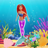 Simba 105733656 - Steffi Love Bambola Sirena Scintillante (39 cm) - Sirena Luminosa che Cambia Colore Arcobaleno Luminoso Giocattolo Impermeabile per Bambini dai 3 Anni in su