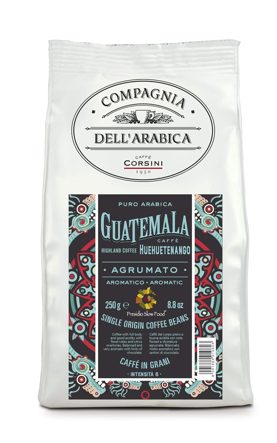 Caffè Corsini - Kaffeebohnen 3x250g Compagnia Dell'Arabica Set Guatemala/Äthiopien/El Salvador, Einzelner Ursprung, totale 750g