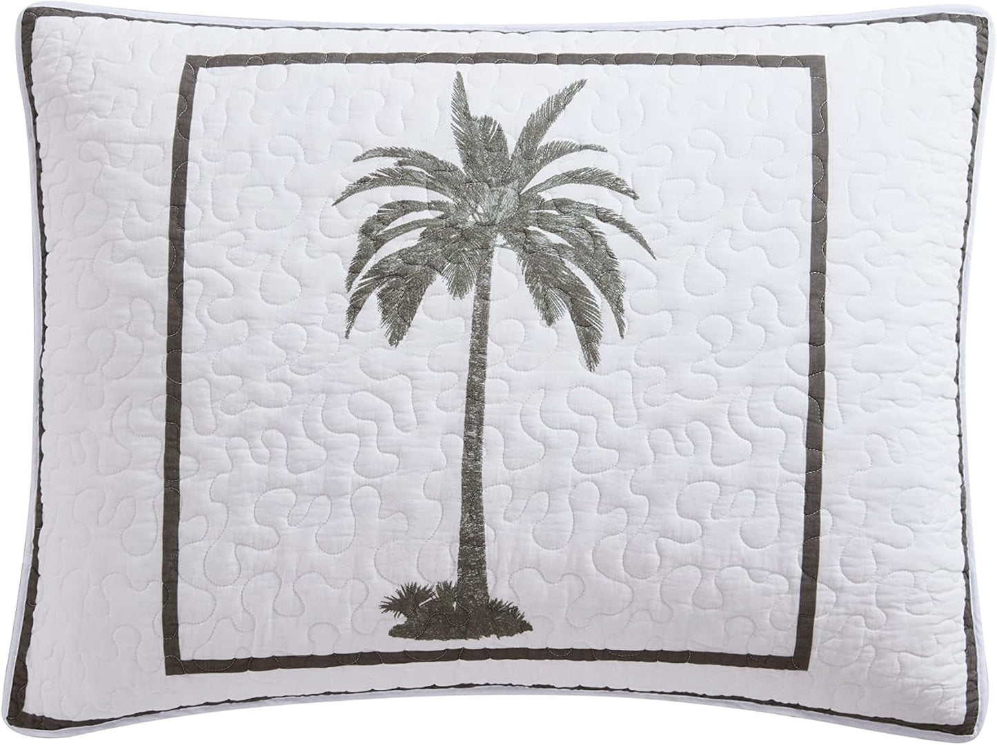 Collezione Tommy Bahama Palm Island | Piumino - 100% cotone, reversibile, morbido e traspirante, prelavato per una morbidezza extra, letto king size, Piumini e trapunte grigie Naty Shop