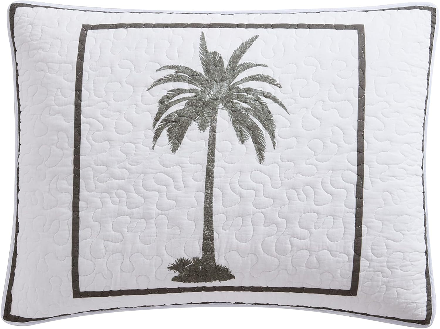 Collezione Tommy Bahama Palm Island | Piumino - 100% cotone, reversibile, morbido e traspirante, prelavato per una morbidezza extra, letto king size, Piumini e trapunte grigie Naty Shop